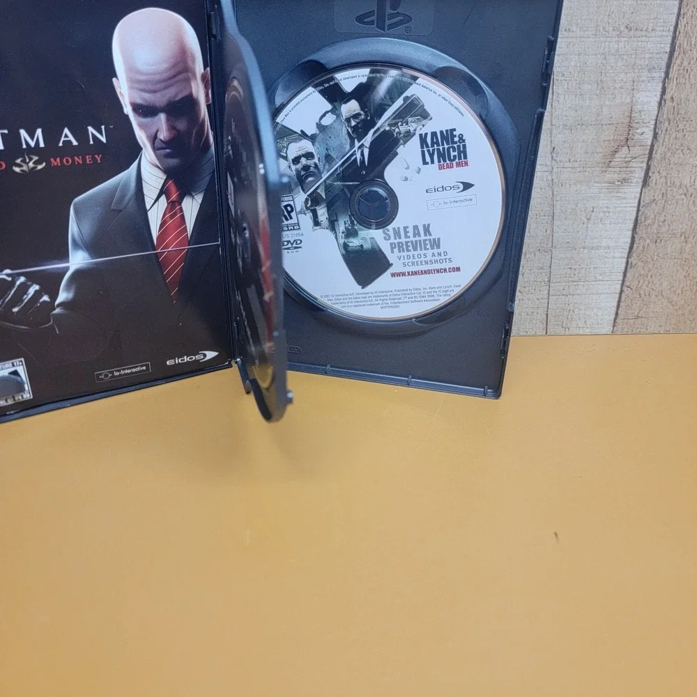 Hitman 2 Silent Assassin & Hitman Blood Money PS2 Game Bundle Greatest Hits CIB